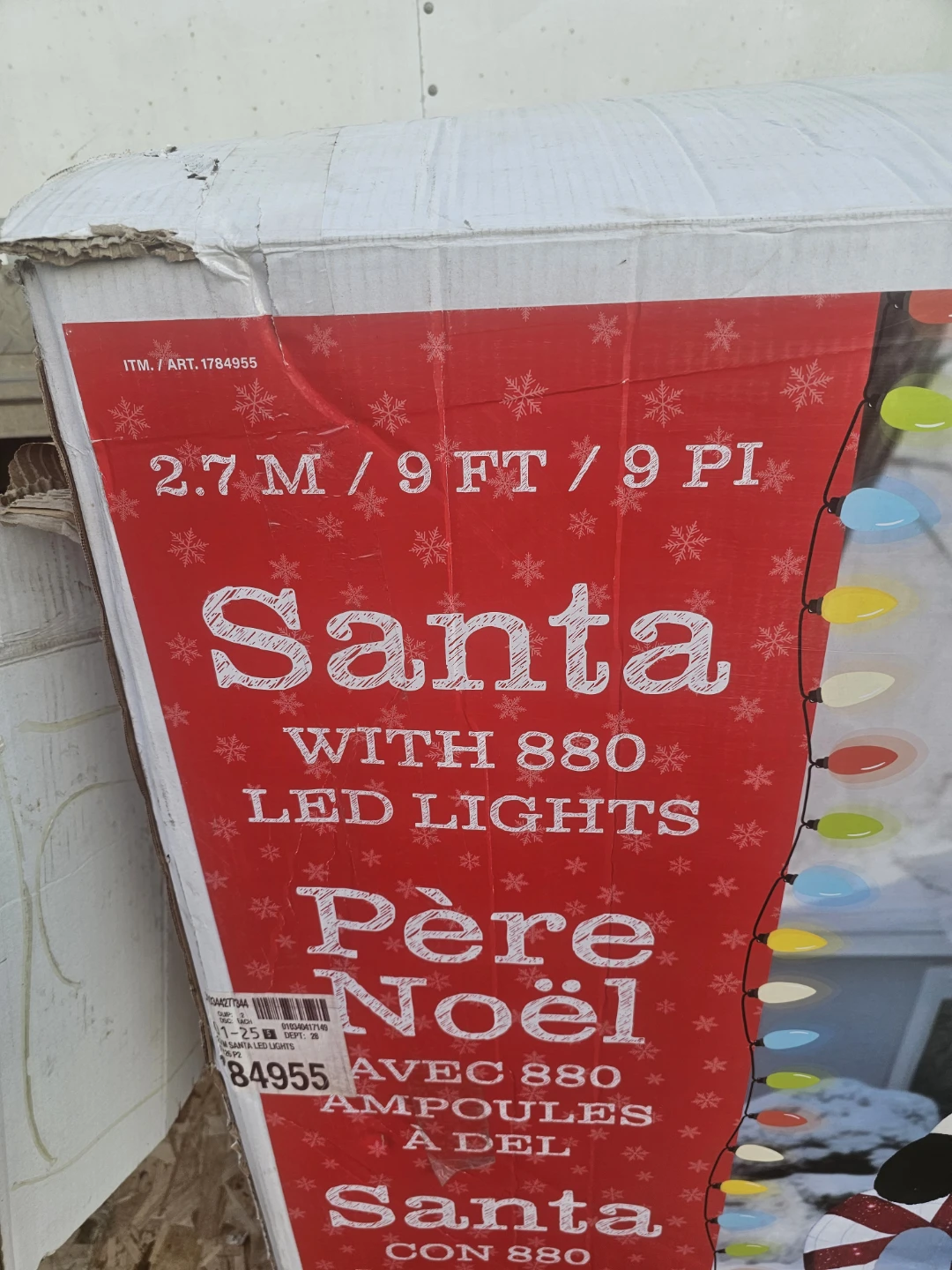 Santa Claus LED Light Display - 9ft Tall - photo 3