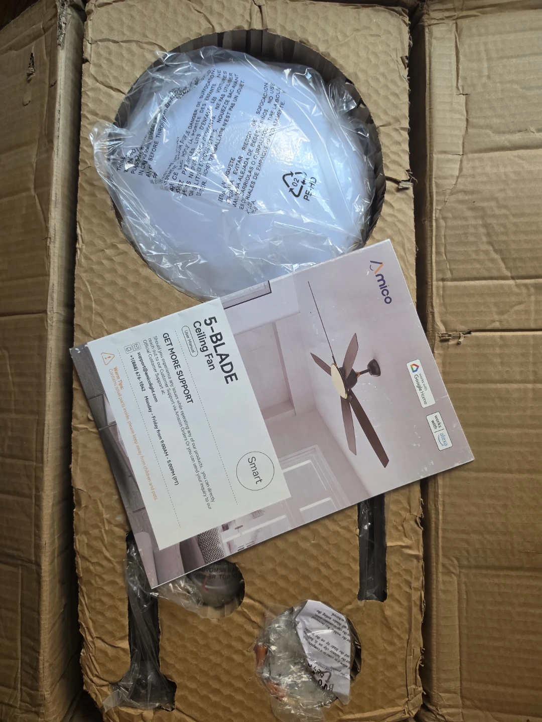 Amico 60" 5-Blade Smart Ceiling Fan 🏈 - photo 5