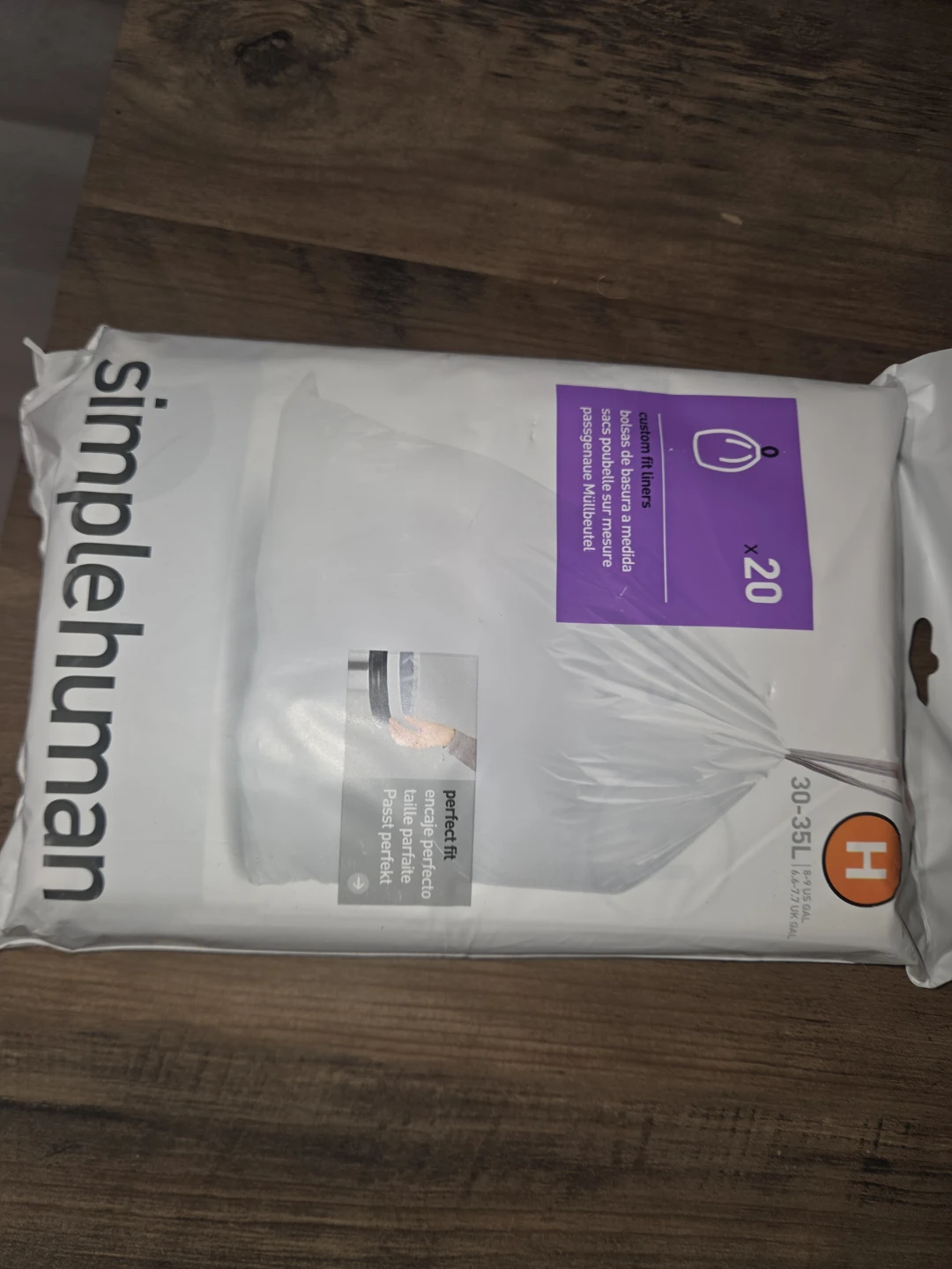 Simplehuman Code H Custom Fit Trash Liners $10/ pack