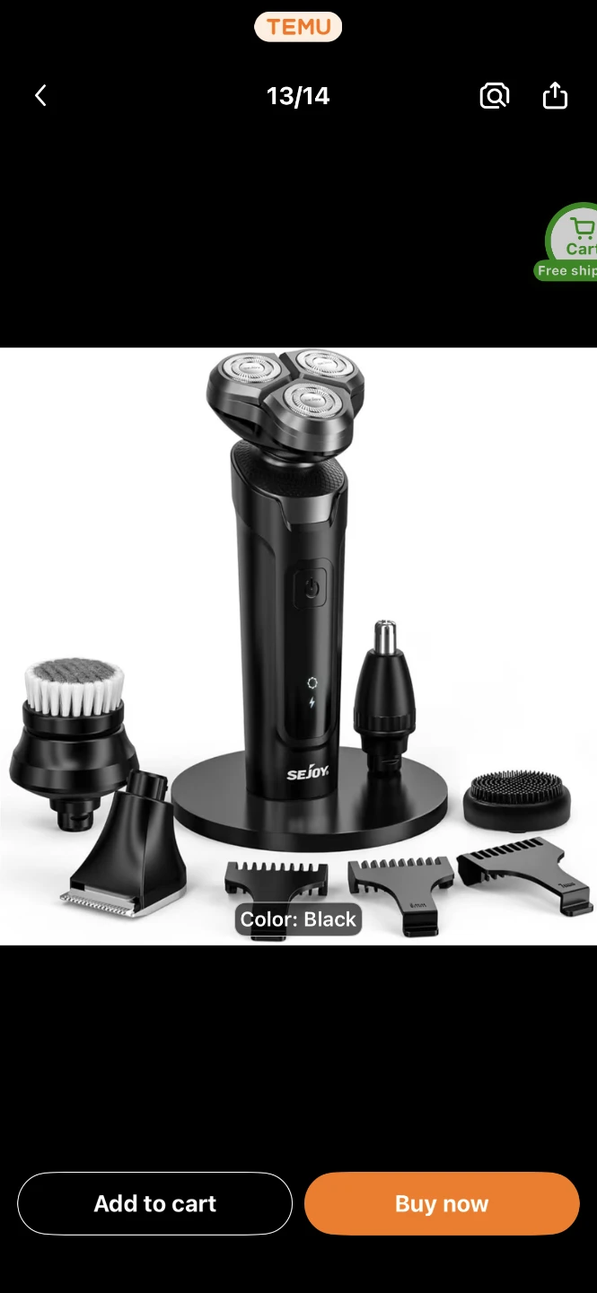 Sejoy 5-in-1 Electric Shaver Grooming Kit - photo 4