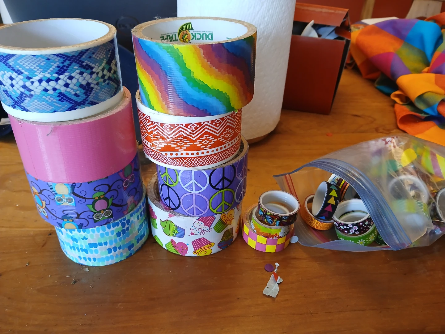 Assorted Patterned Duck Tape Rolls