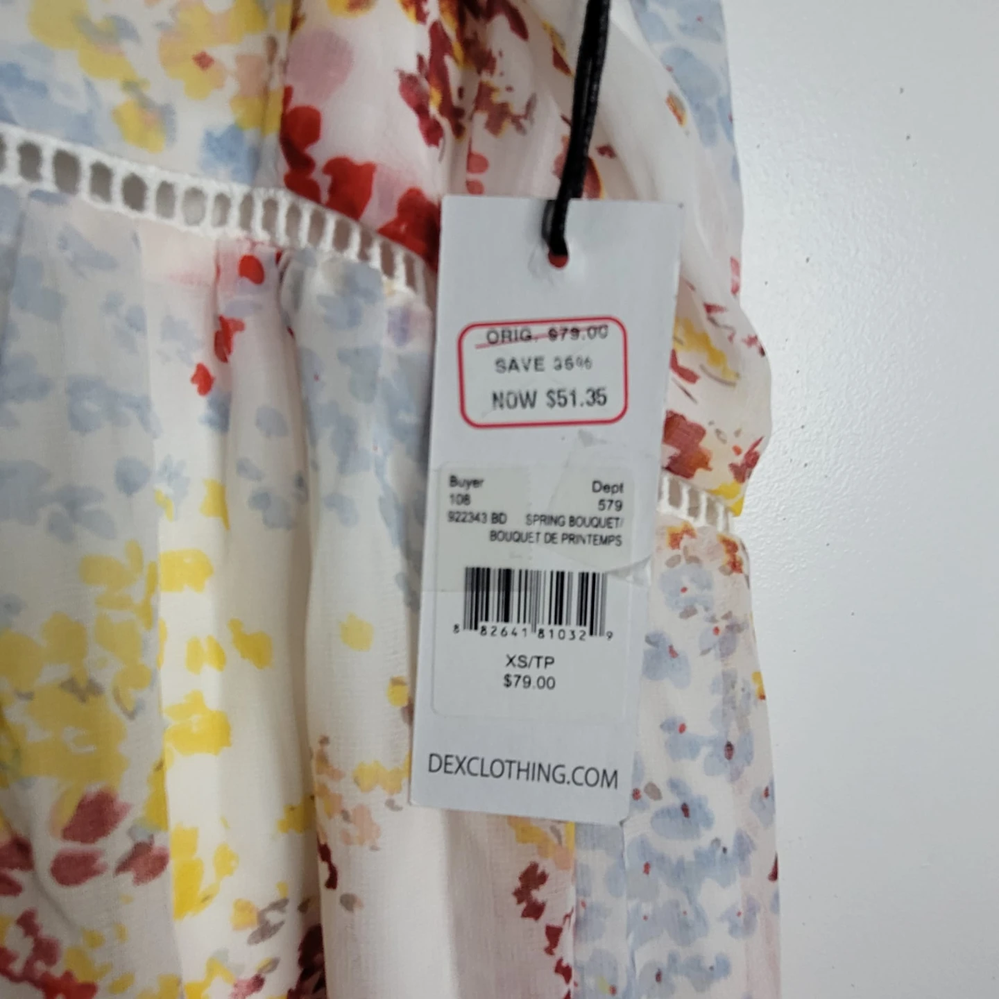 Dex Floral Print High-Low Dress XS - photo 3