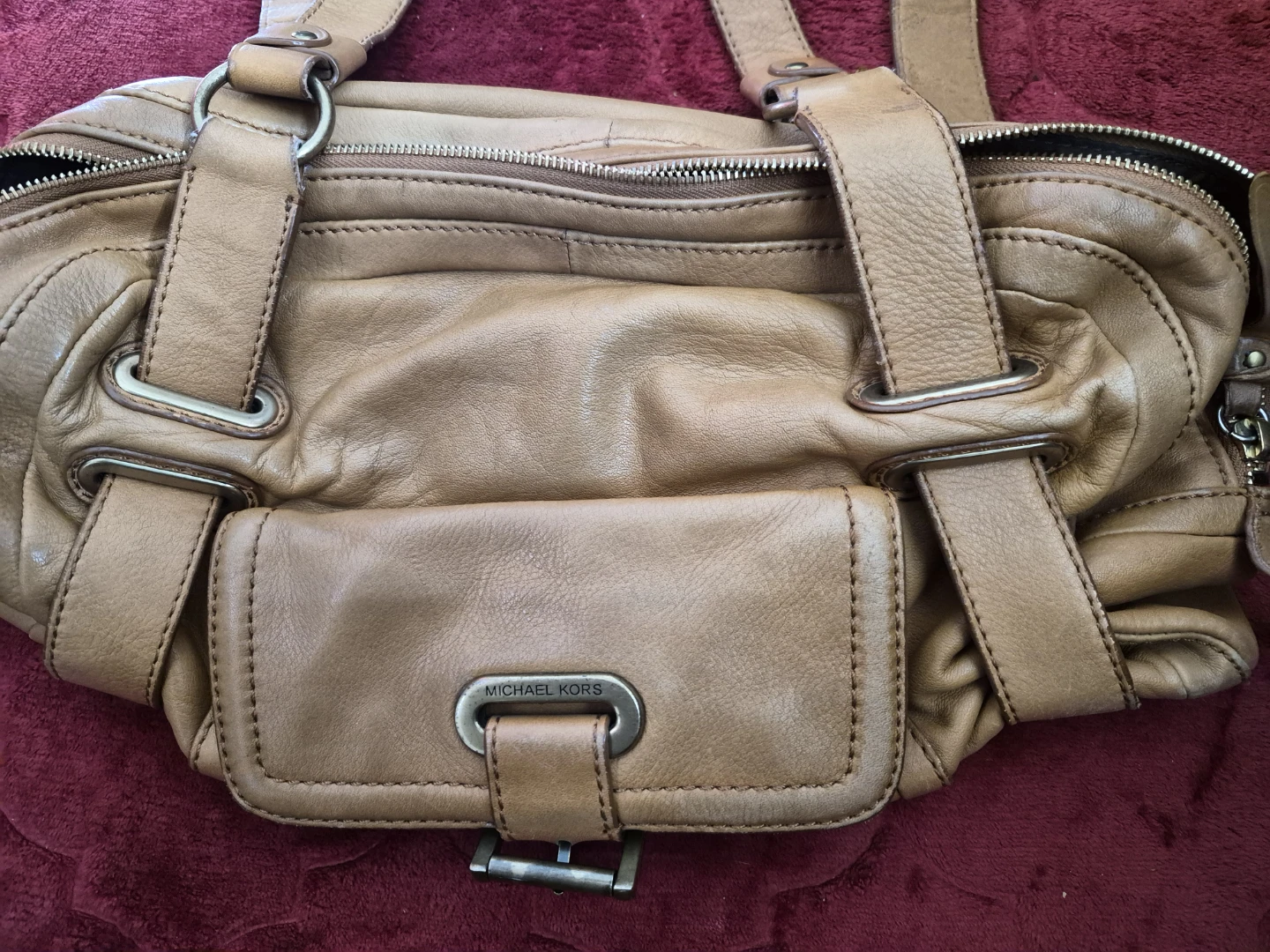 Vintage Michael Kors Tan Leather Handbag