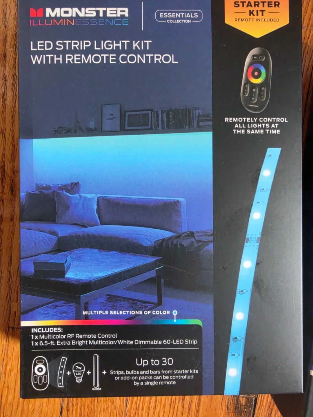 3 Monster LED Strip Light Kits with Remote 🏈 - photo 2