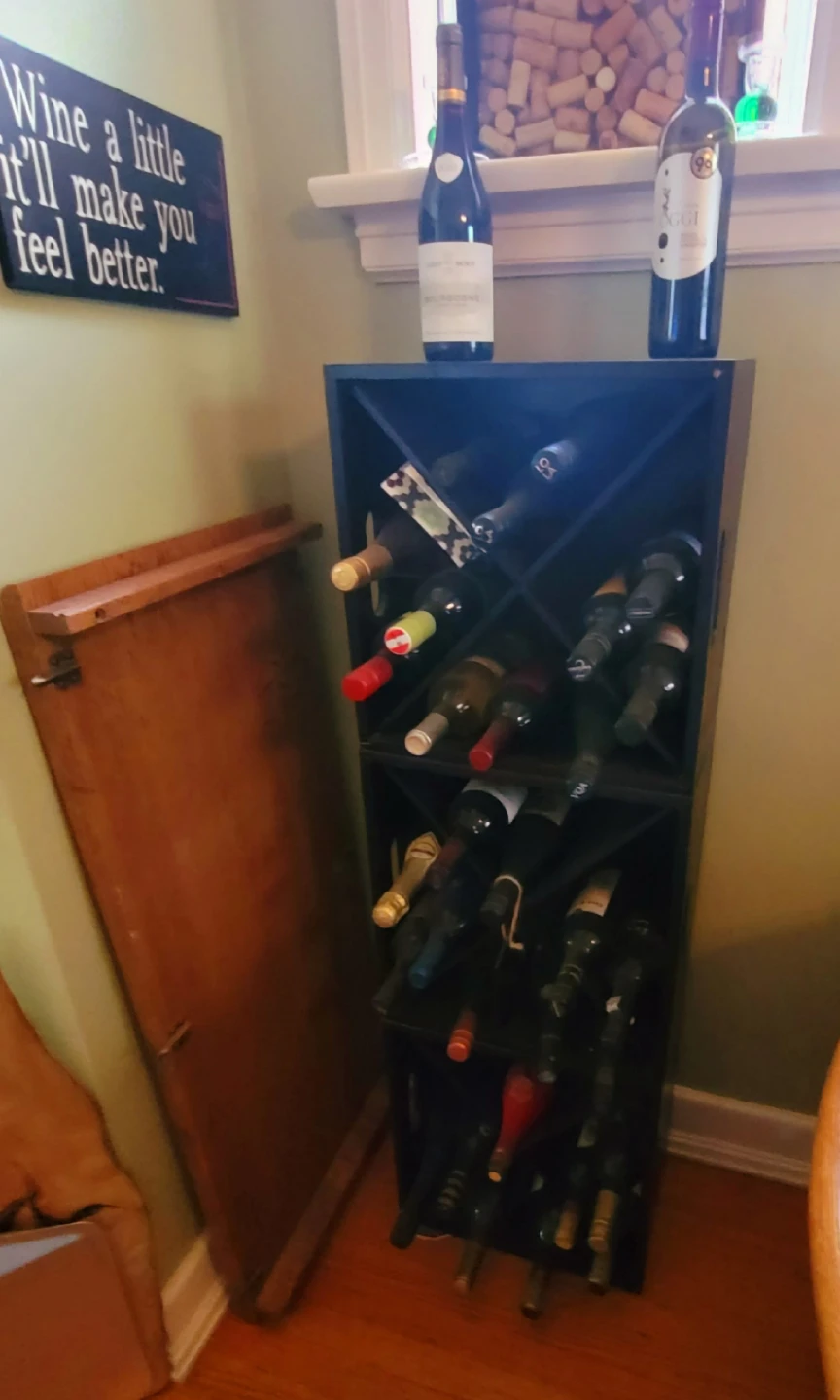 Dark Wood Stackable Wine Rack - photo 3