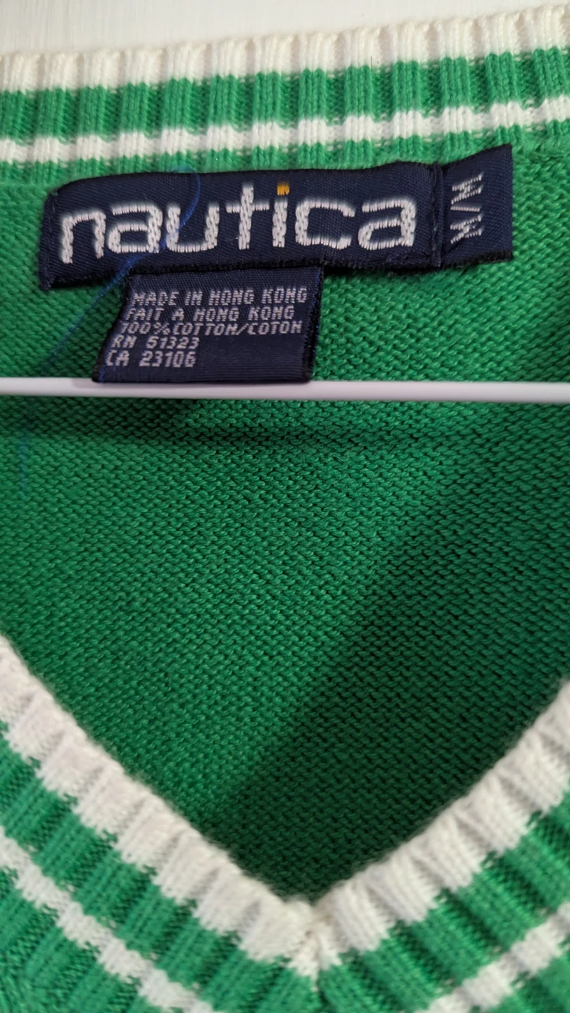 Nautica Sporting Club Green V-Neck Sweater Vest - photo 4