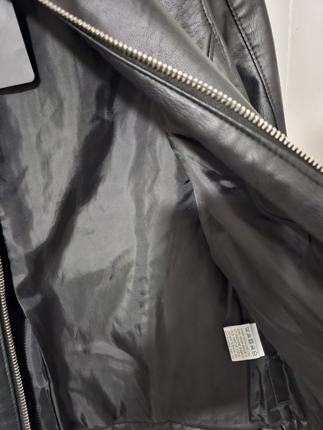 Black Faux Leather Moto Jacket - photo 5