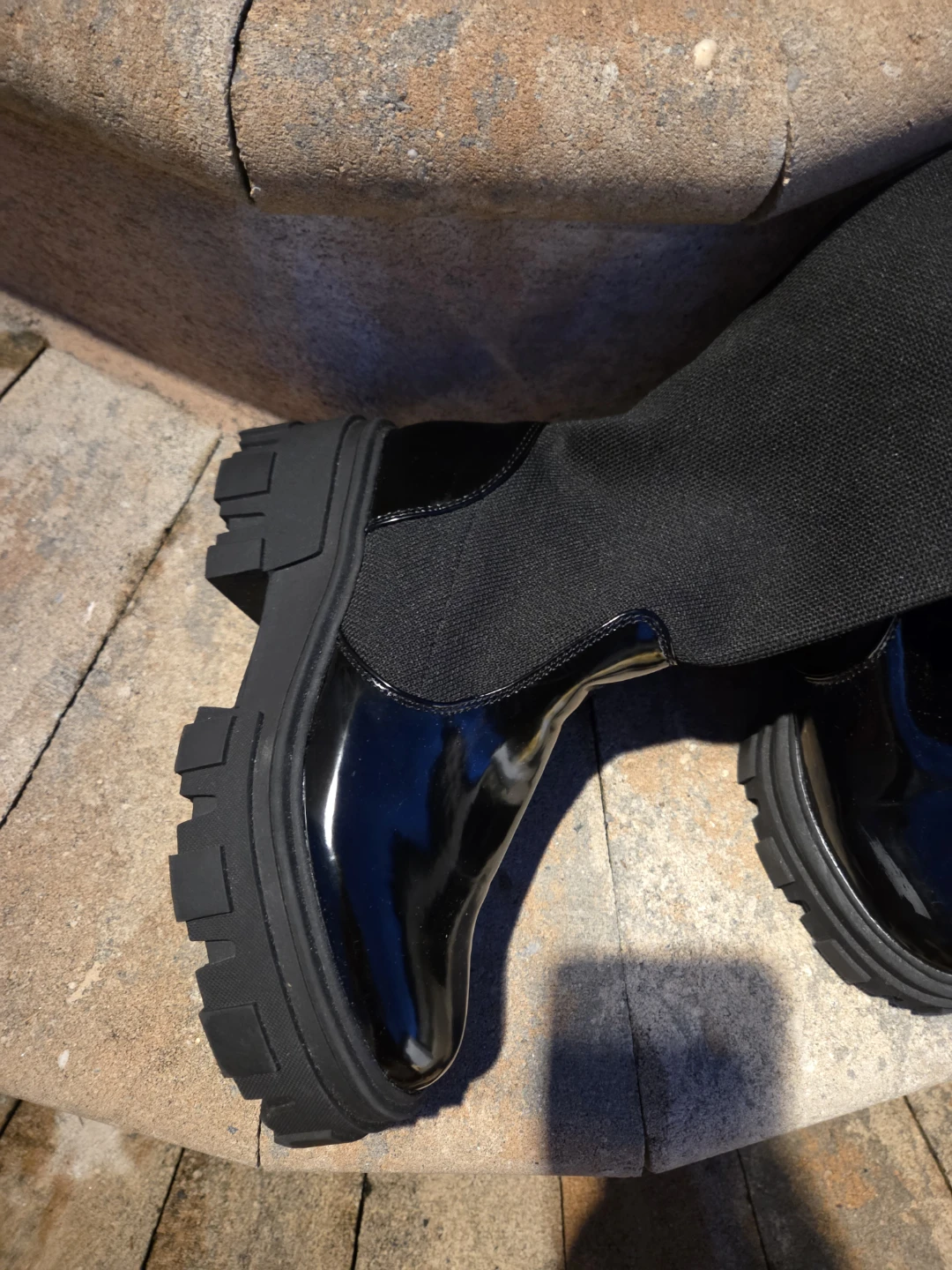 Asos Black Sock Boots Size US 5W - photo 2