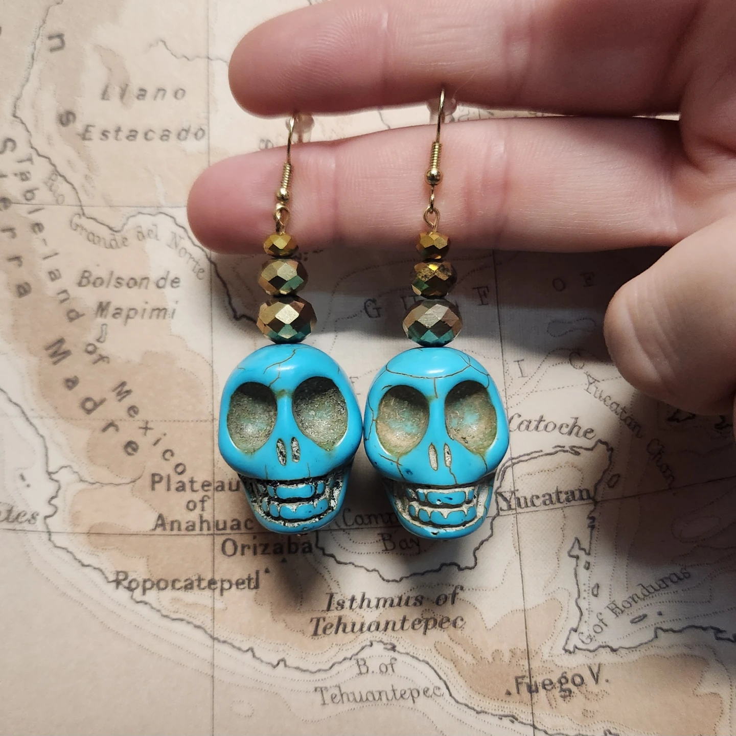Turquoise Skull Jewellery Set - photo 3