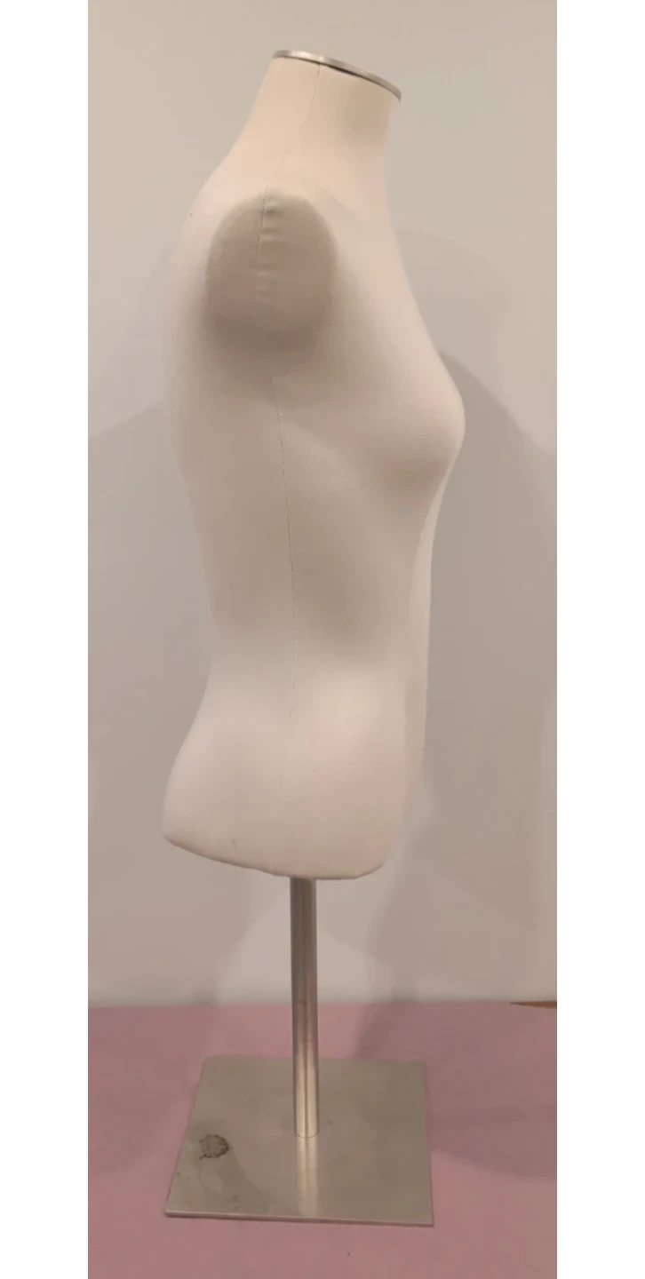 Female Tabletop Mannequin Torso with Adjustable Metal Stand - photo 2
