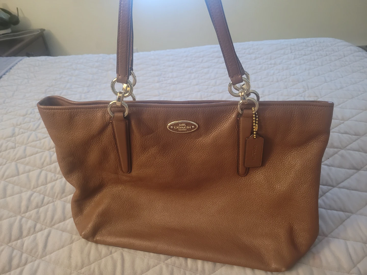 Coach Brown Leather Tote Bag