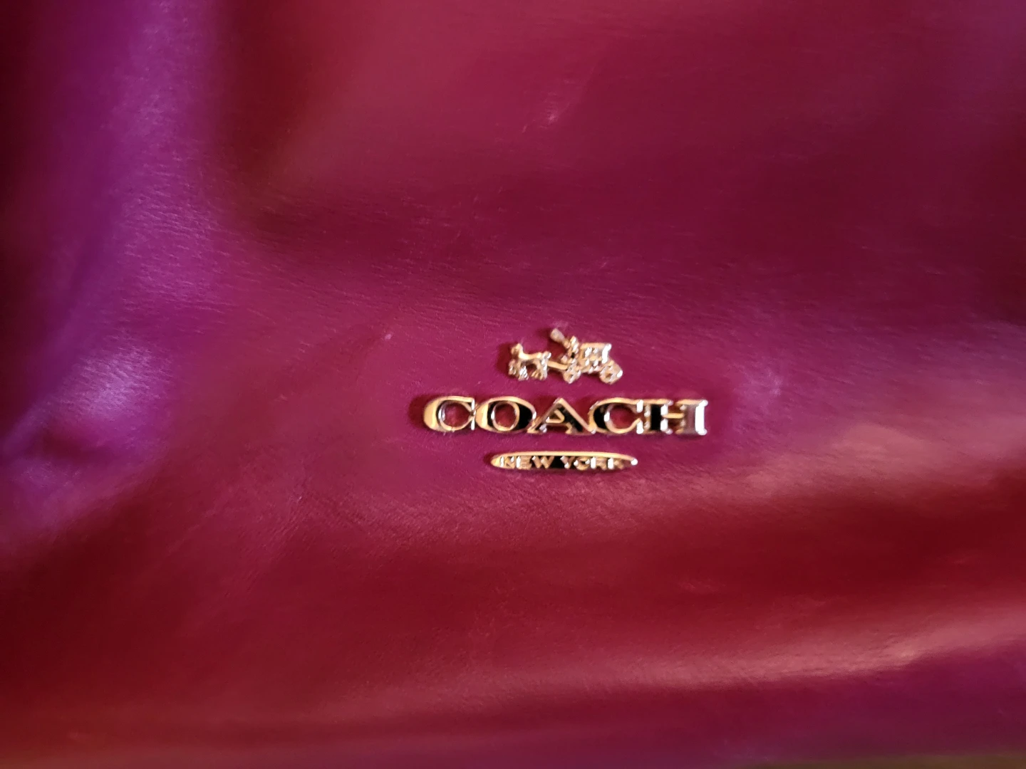 Coach Leather Hobo Bag Magenta - photo 2