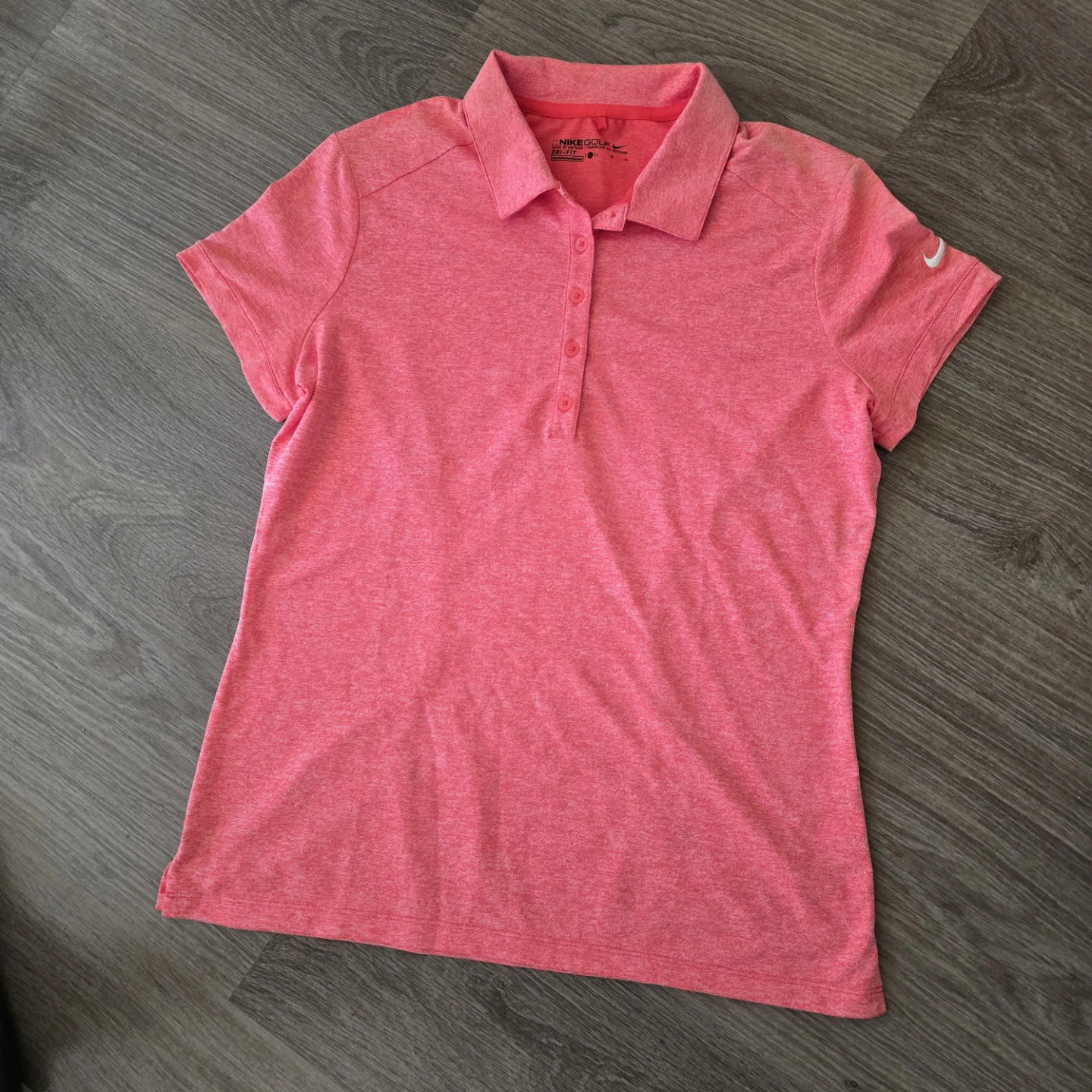 Nike Golf Dri-Fit Polo Shirt - Coral - Size L - photo 2