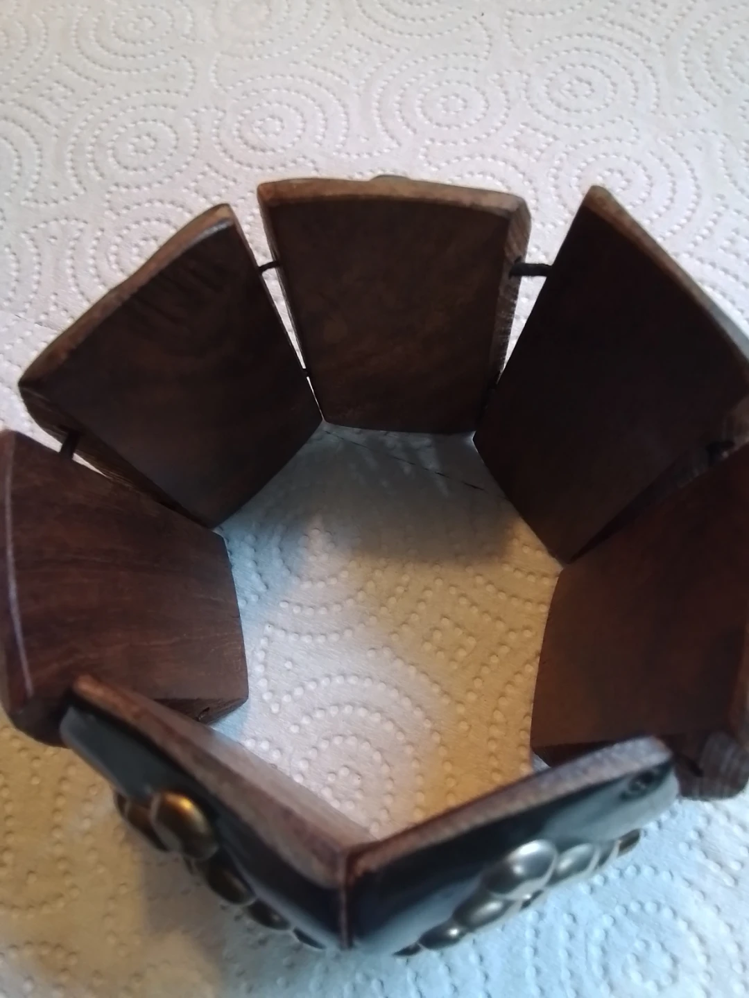 Studded Wood Segment Bracelet - photo 2