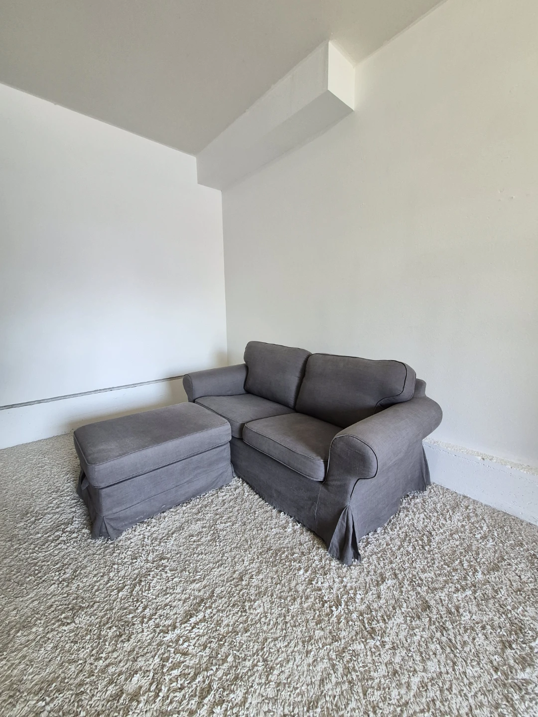 Ikea Ektorp Uppland Loveseat 2 Seater Sofa with Storage Ottoman