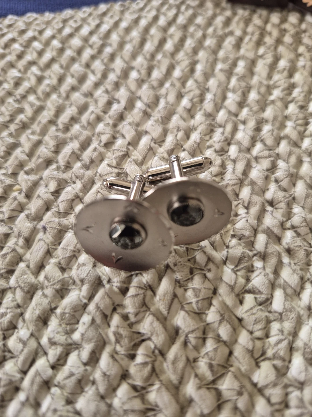 Silver-Tone Circular Cufflinks - photo 2
