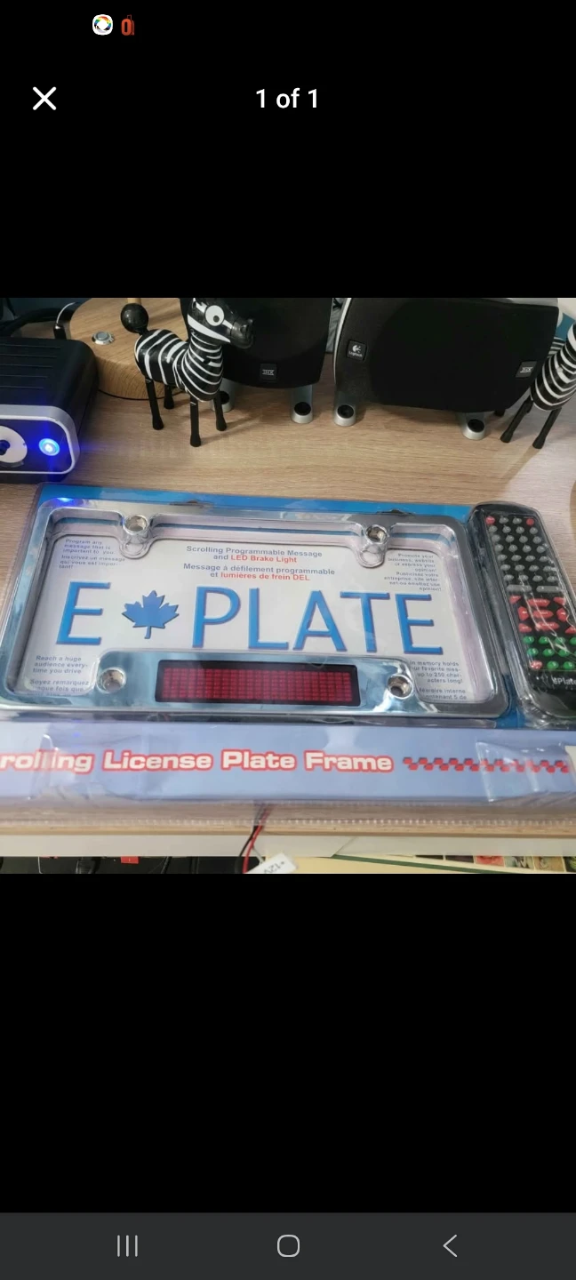 E-Plate Scrolling Programmable Message and LED Brake
