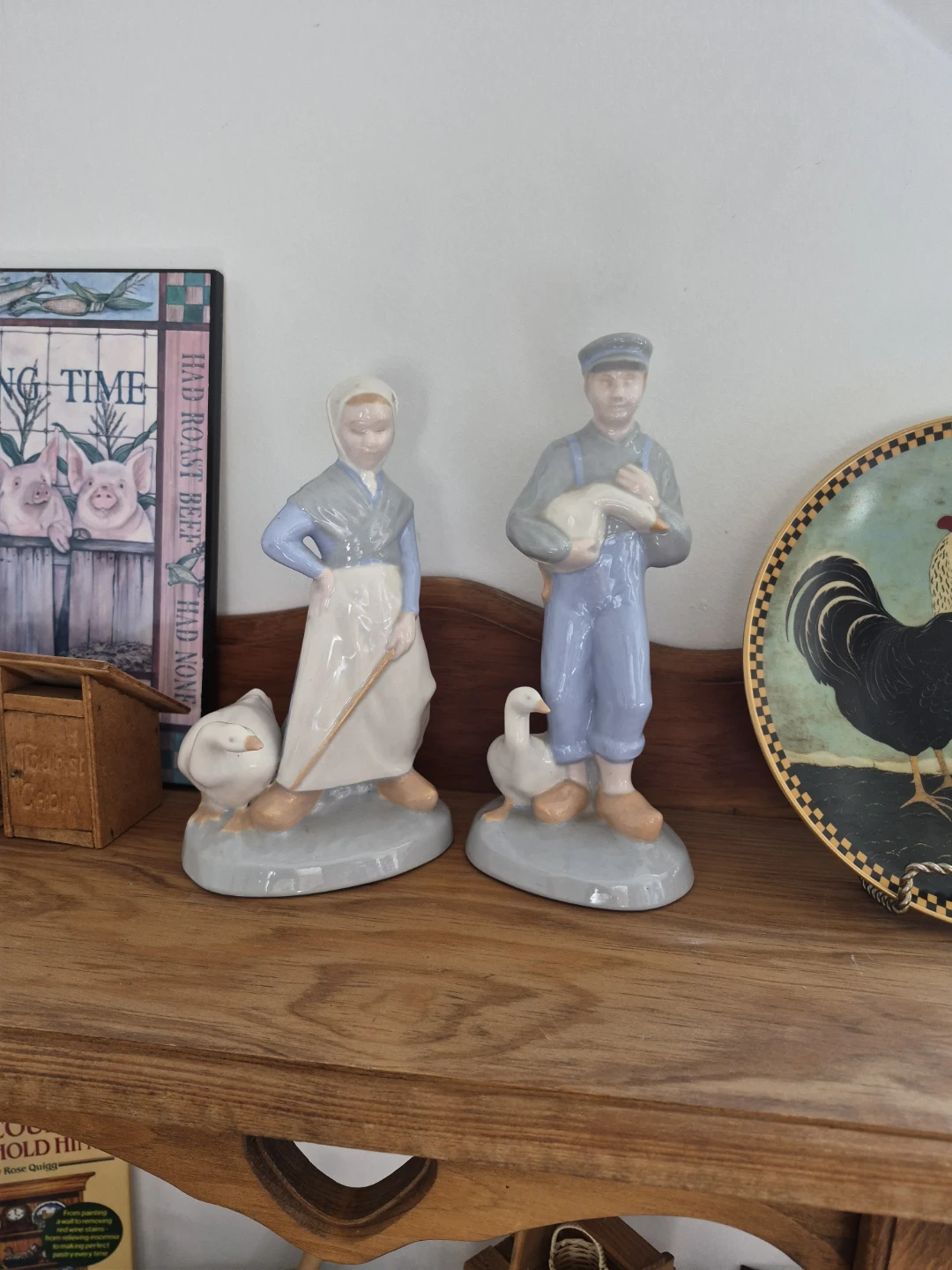 Vintage Ceramic goose lady and goose man Figurines - photo 2