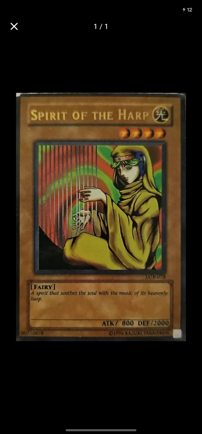 Yu-Gi-Oh! Spirit of the Harp Trading Card
