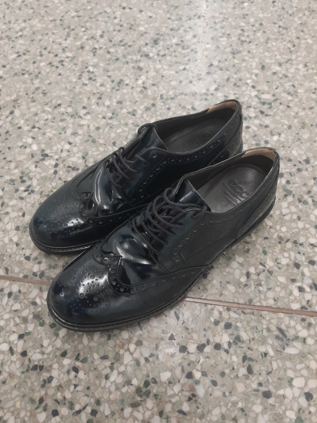 ECCO Elite Black Brogue Dress Shoes  Men's Size 10 - photo 4