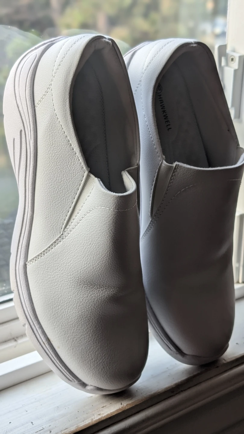 Hawkwell White Slip-On Shoes Size 10, $20