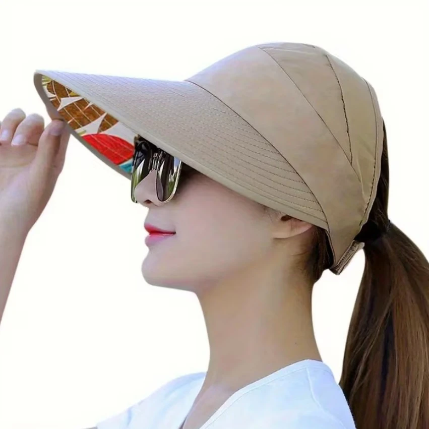 Tan Wide Brim Sun Visor 🏈