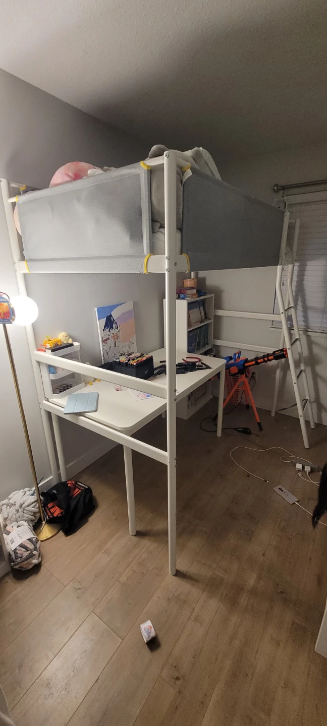IKEA Vitval Loft Bed with Desk
