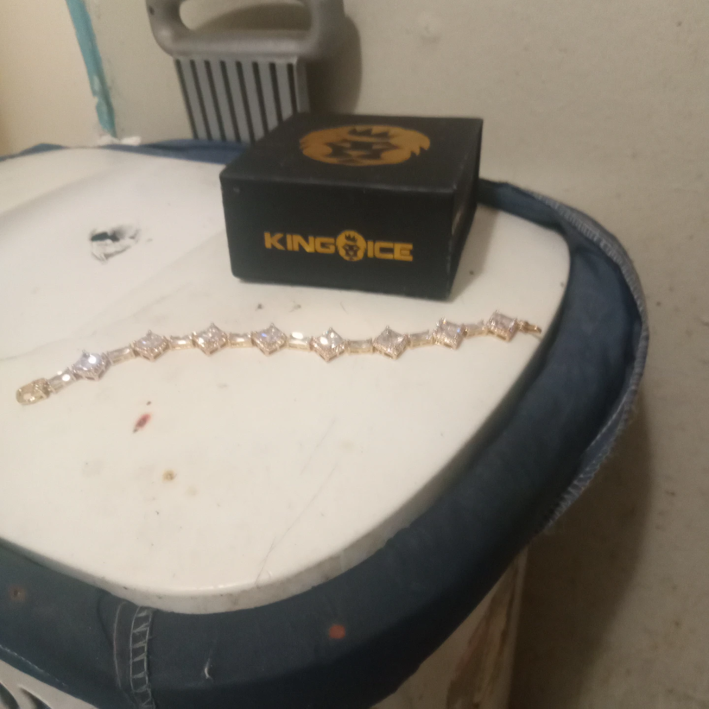 King Ice Gold Tone Diamond-Style Bracelet - photo 4