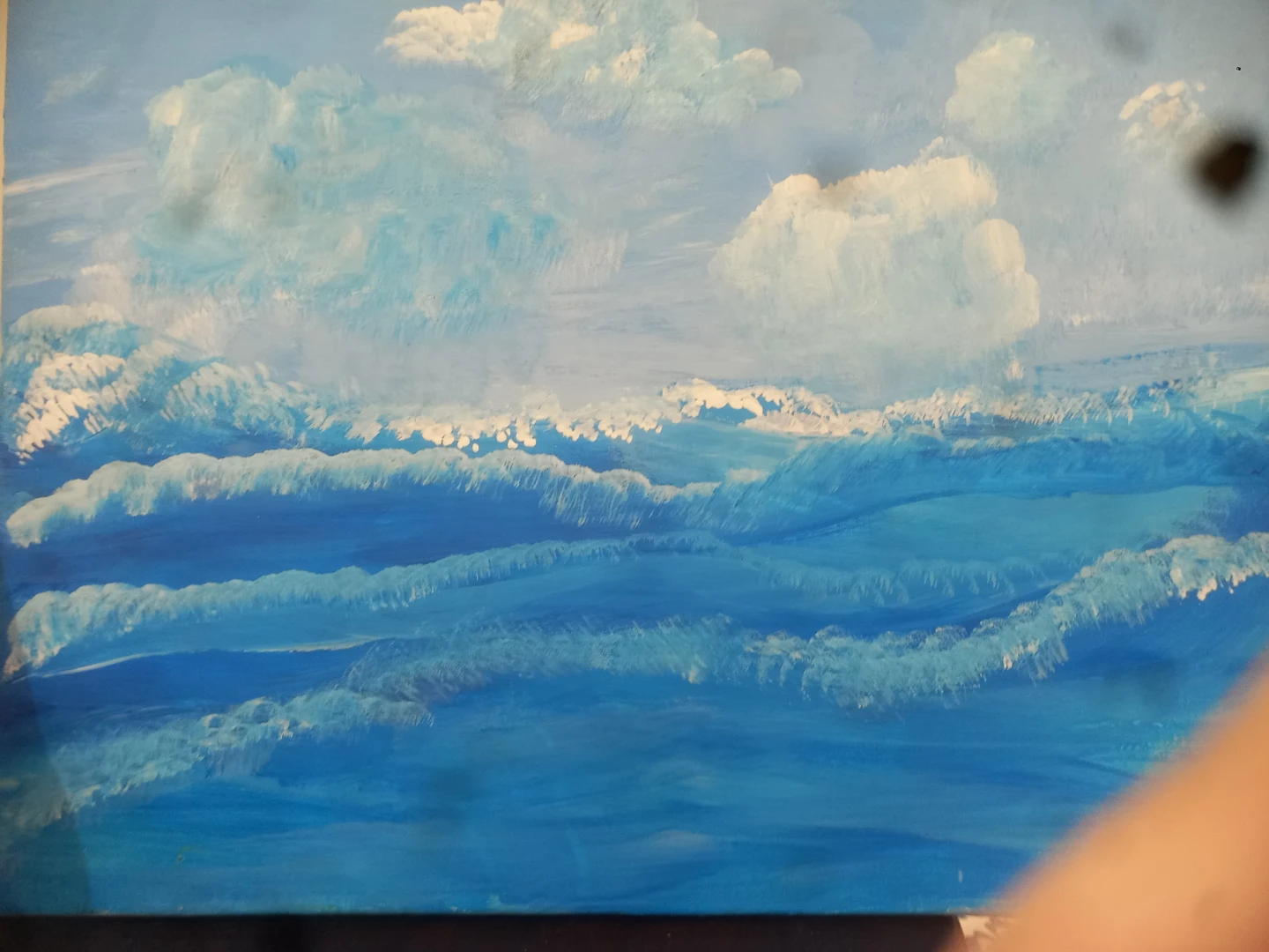 Ocean waves landscape acrylic painting