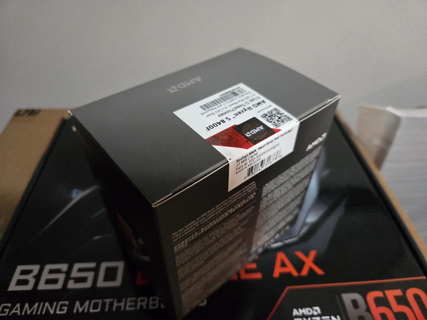 Brand New Ryzen 8400F CPU and Gigabyte B650 Eagle AX Motherboard - photo 2