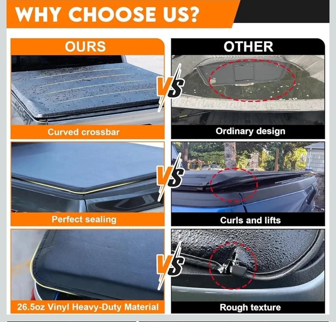 Soft Tri-Fold Tonneau Cover for Dodge Ram 1500 (no hardware) - photo 5