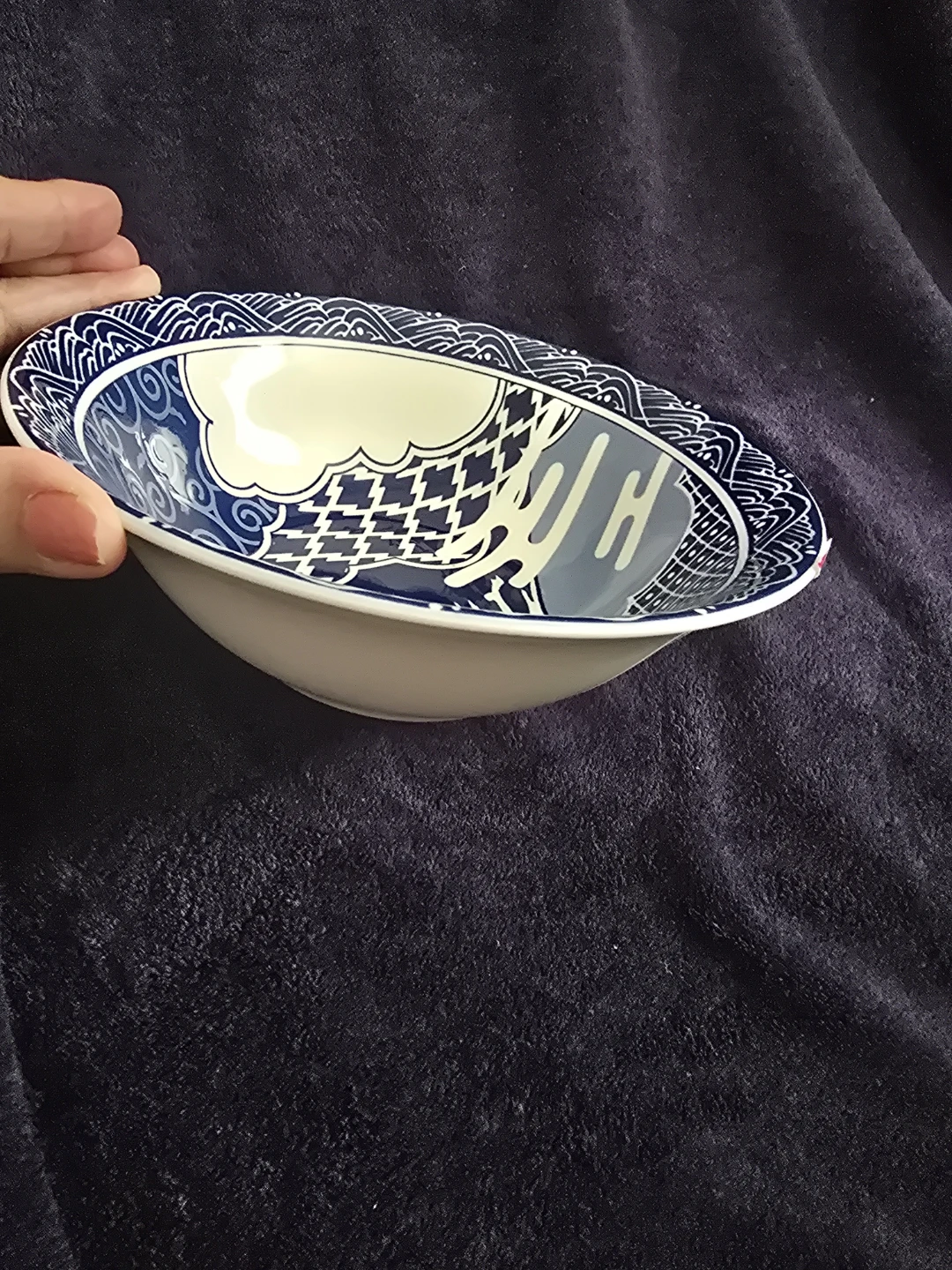 New Mt. Fuji Blue and White Decorative  Bowl Porcelain - photo 2