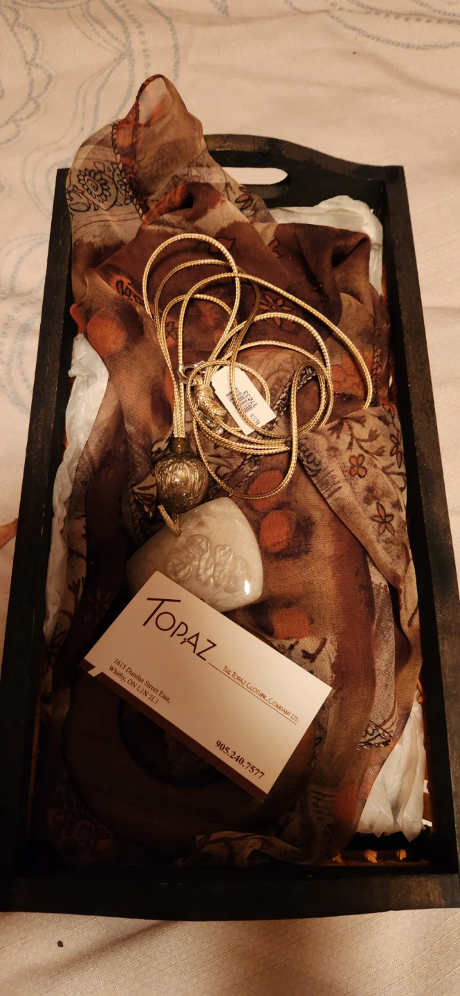 Topaz  Scarf and Necklace Set