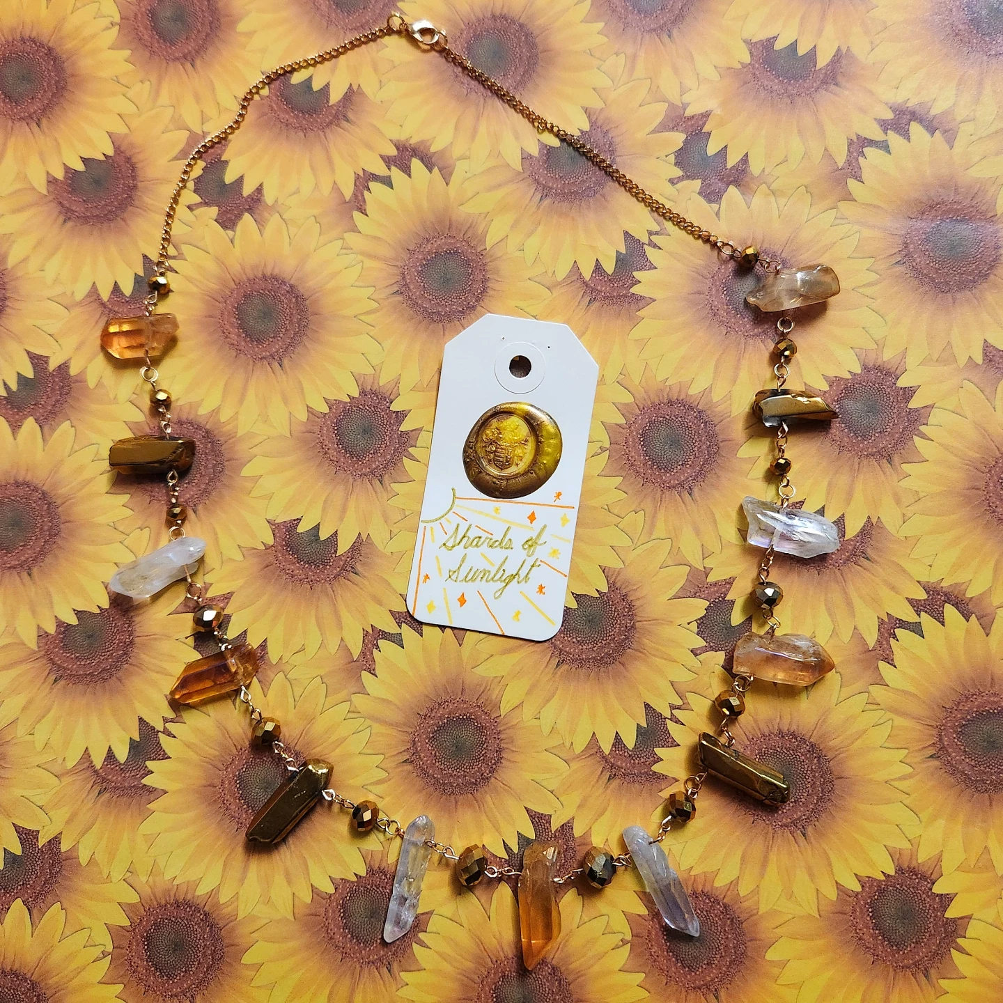 Shards of Sunlight Crystal Necklace