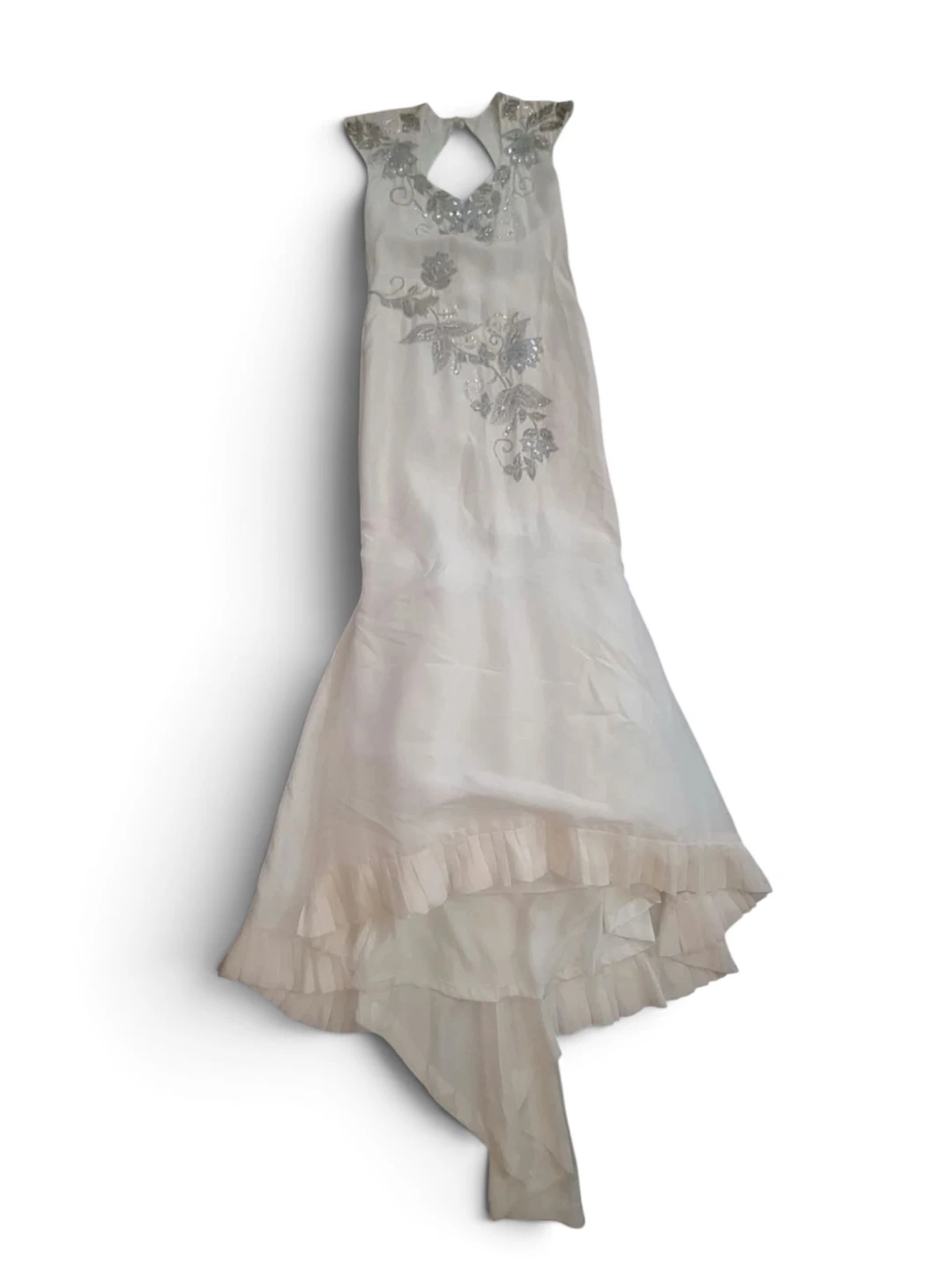 White Beaded Wedding Dress/Formal Gown - photo 3