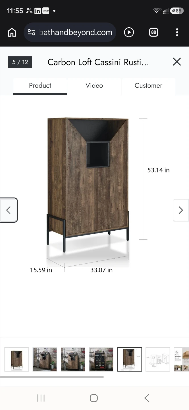 Carbon Loft Cassini Rustic Accent Cabinet/ shoe cabinet - photo 2