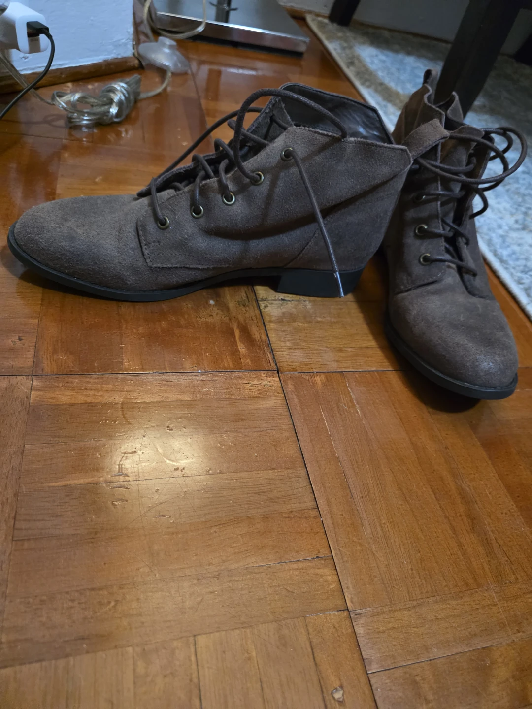 Steve Madden Rool Brown Suede Leather Lace-Up Ankle Boots - photo 4