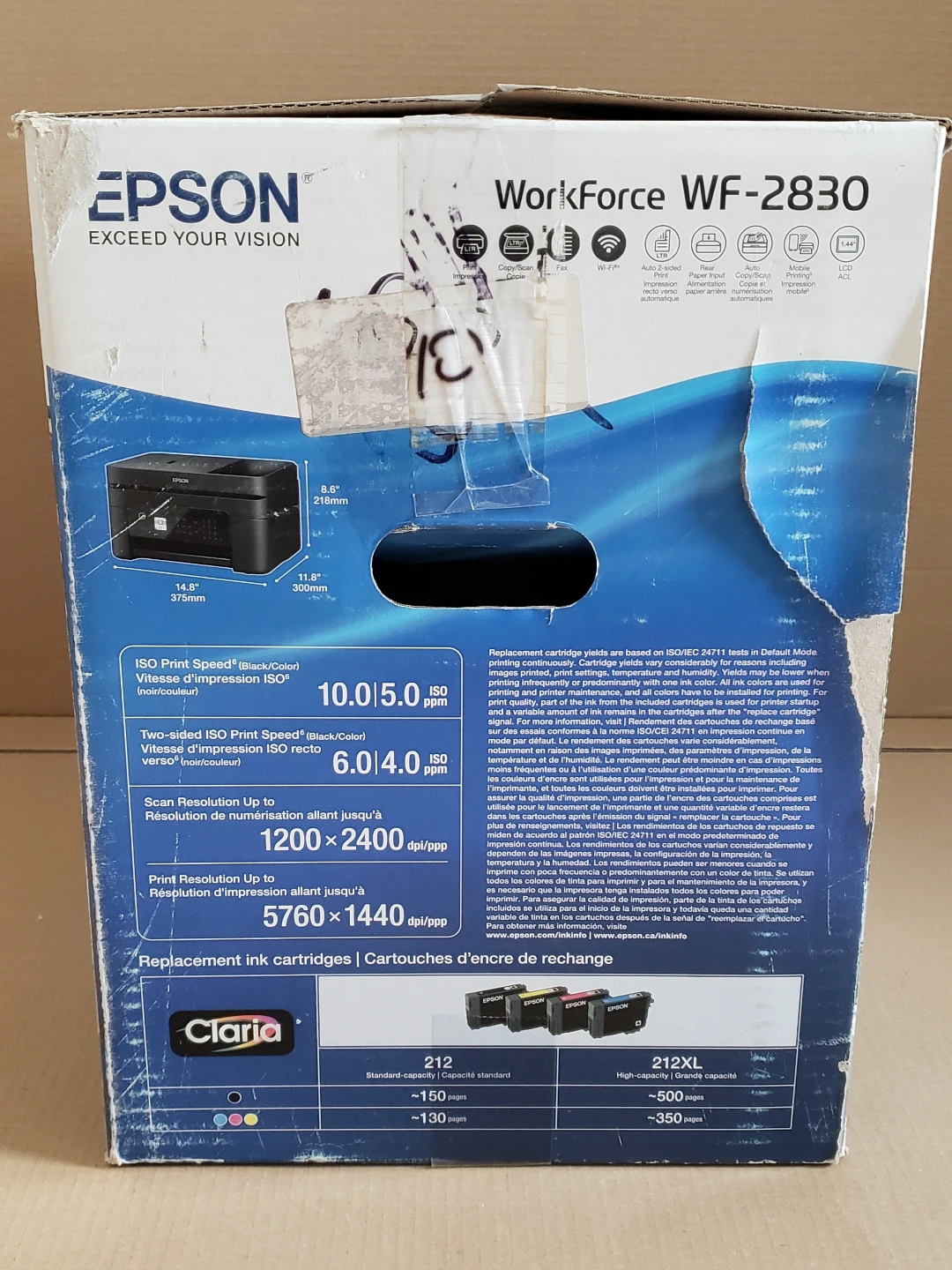 Epson WorkForce WF-2830 All-in-One Printer - photo 3