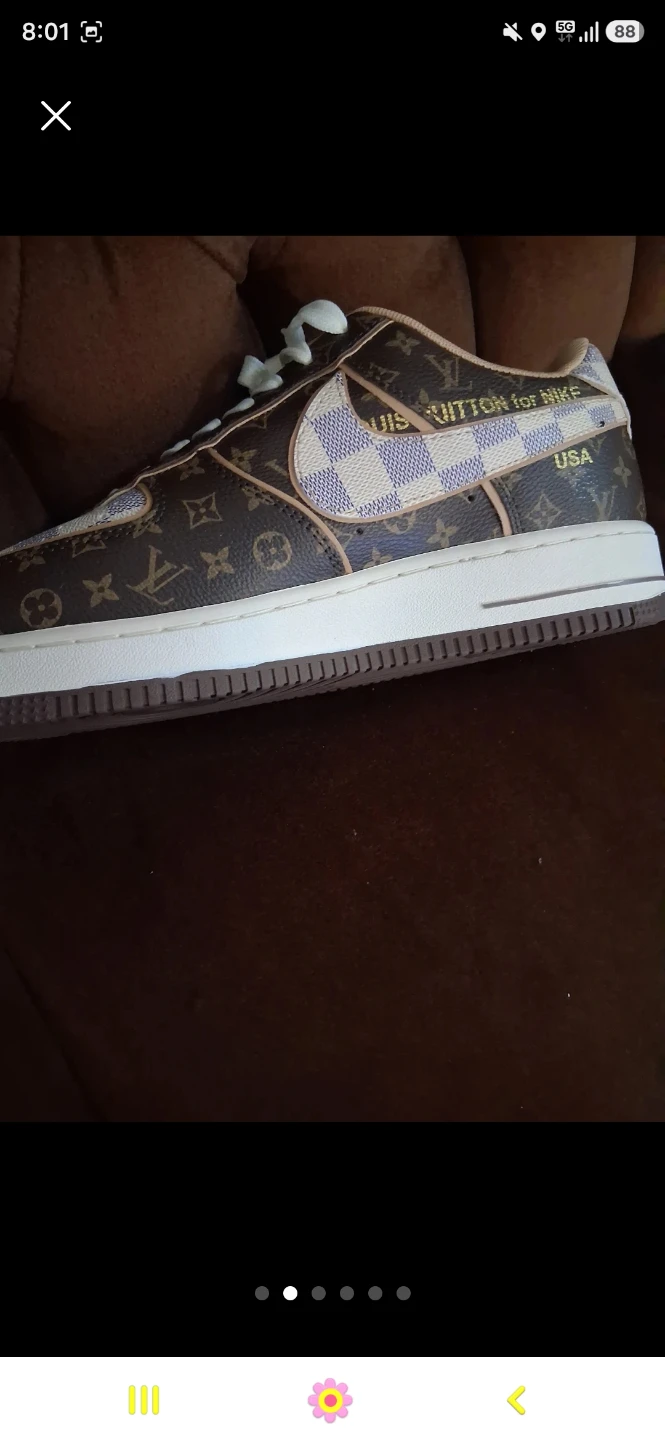 LV Nike Air Force 1 Sneakers - size 9 - photo 2