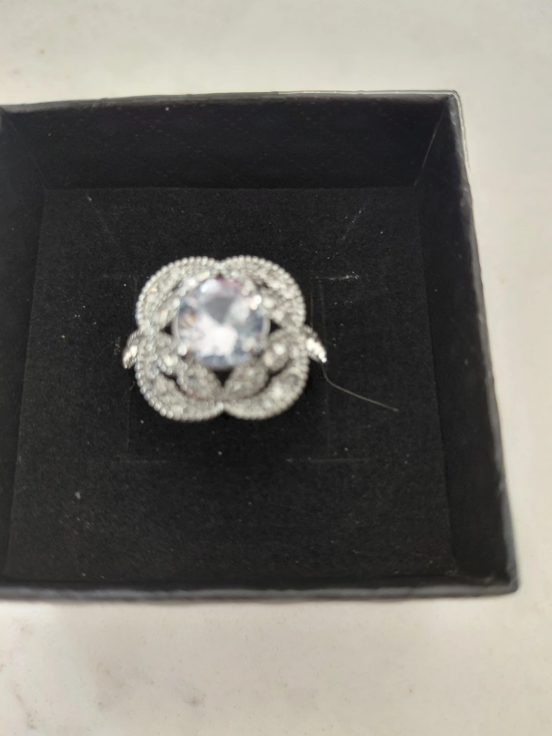 Floral Style Cubic Zirconia Ring