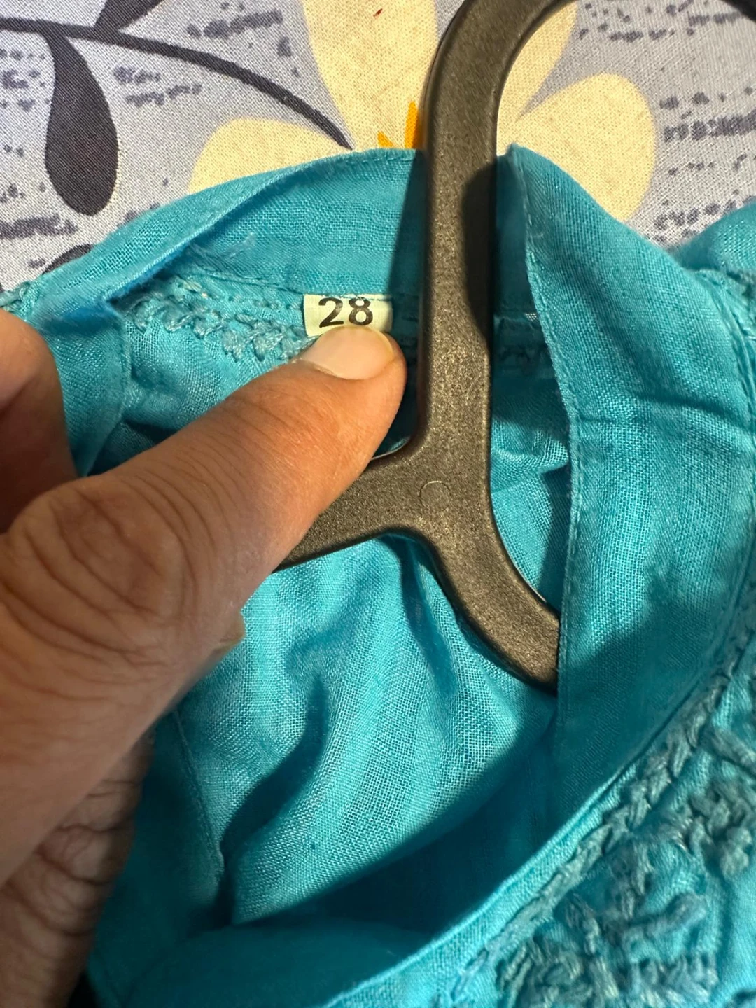 Blue Embroidered Kurta with Trousers - photo 4