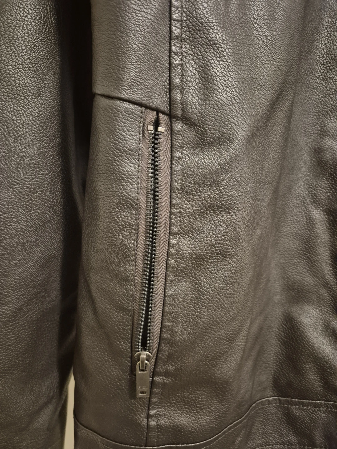 Faux Leather Fur-Lined Bomber Jacket - photo 5