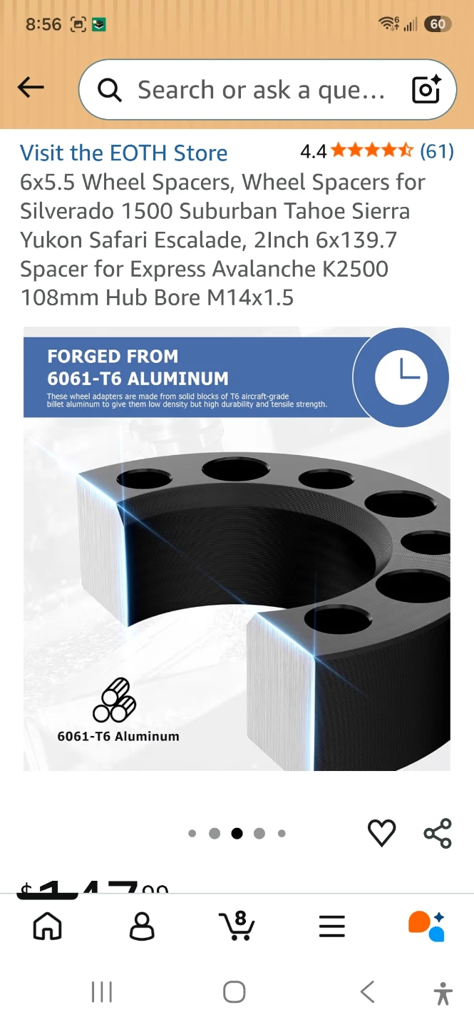 EOTH 2-inch Wheel Spacers 6x5.5 - photo 3