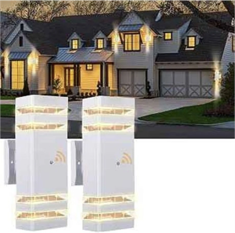 NEW Hameso 2-Pack Outdoor Wall Light w/ Bulbs, 3000K - photo 2