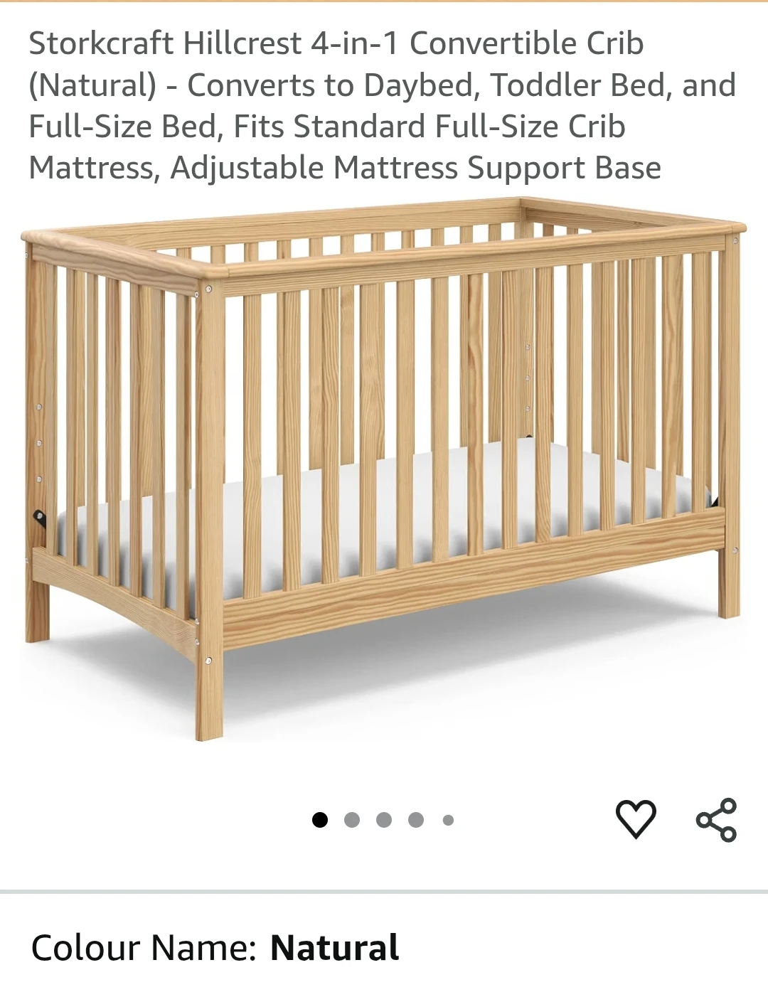 CRIB, MATRESS , MATRESS PROTECTOR & 2 BED SHEETS