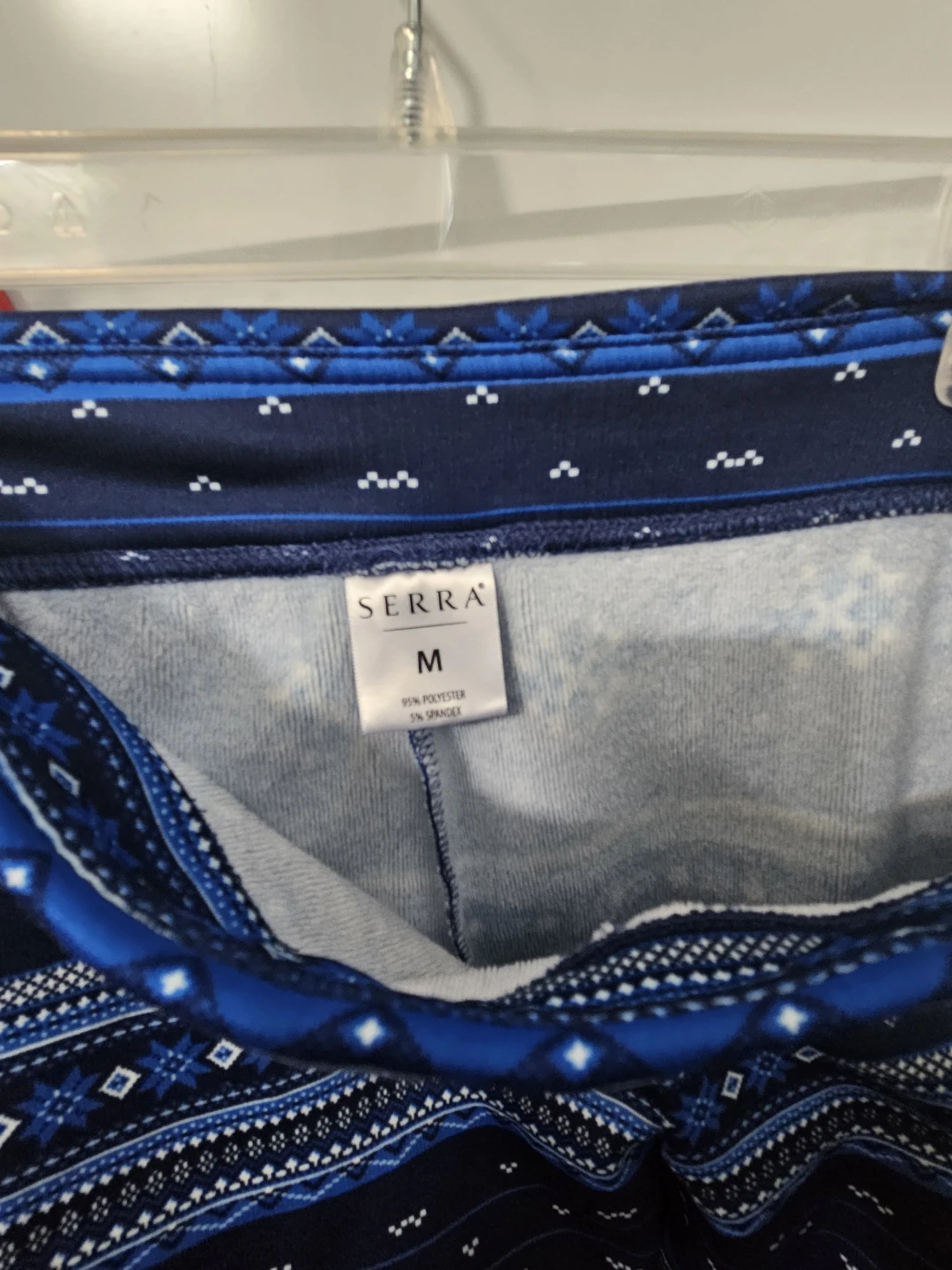 Serra blue pattern leggings, Medium - photo 2