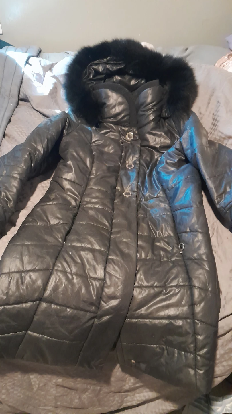 Marconi long black winter coat size m