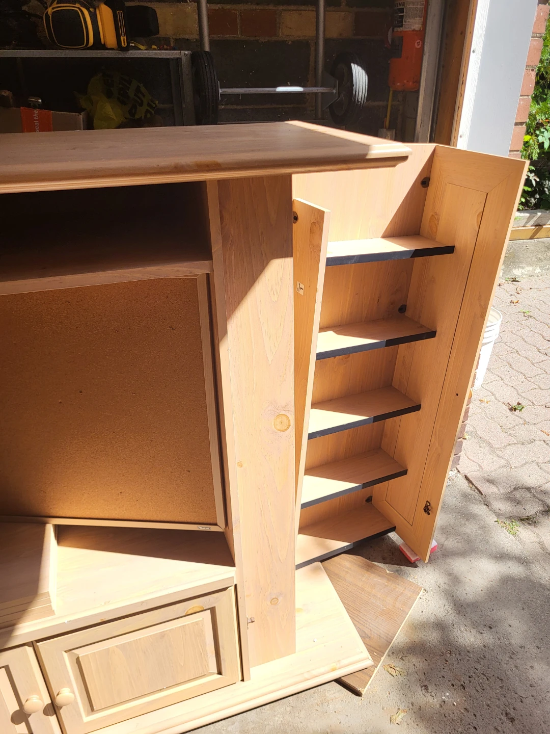 Solid Rose Pine Wood Media Console - photo 2