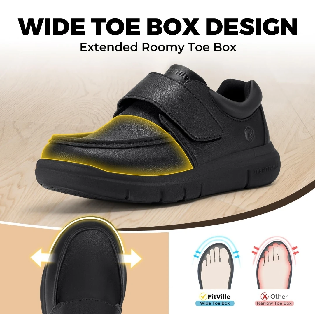FitVille Black Orthopaedic Shoes - photo 4