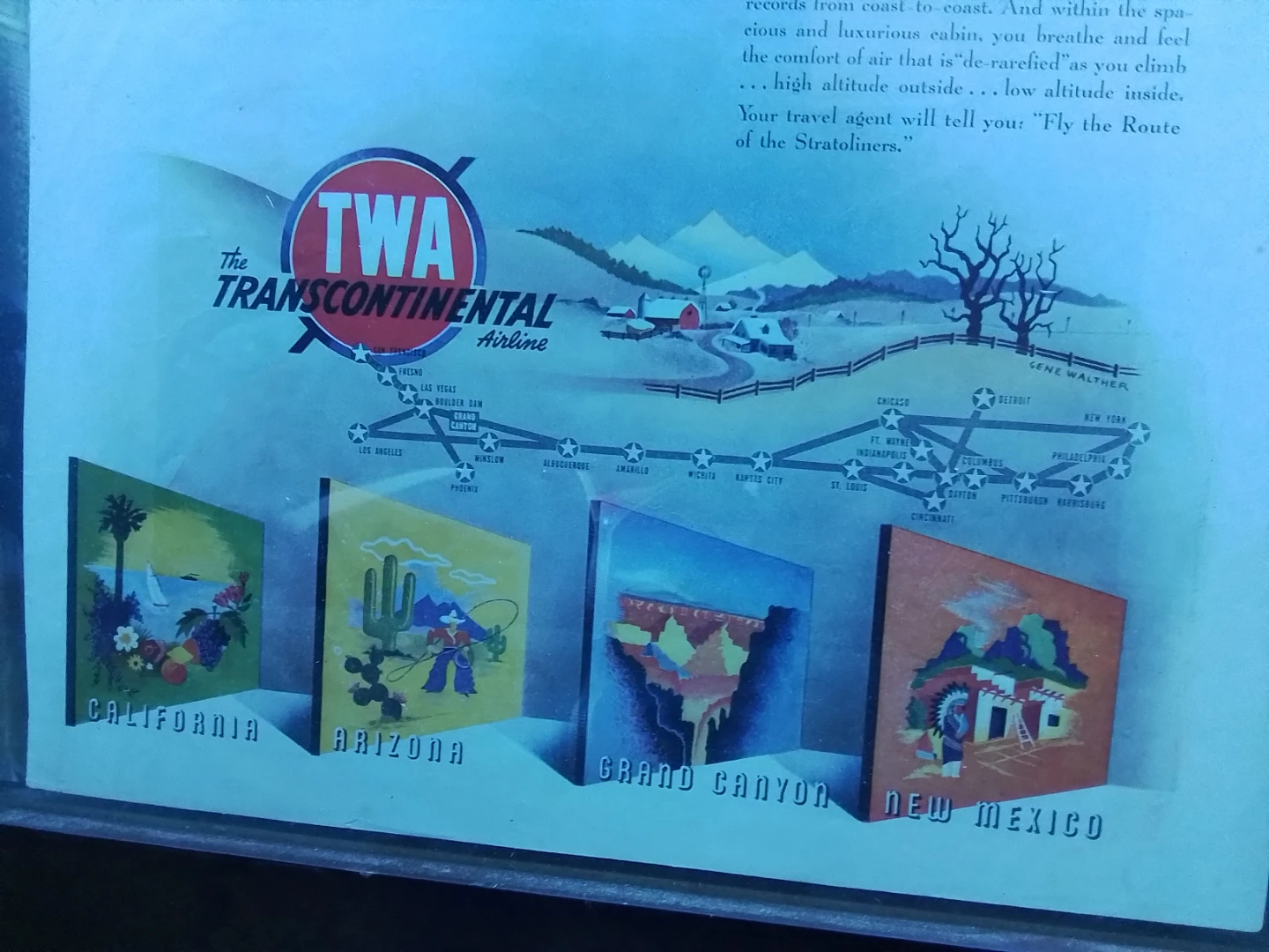 Vintage TWA Airline Advertisement Framed Print - photo 4